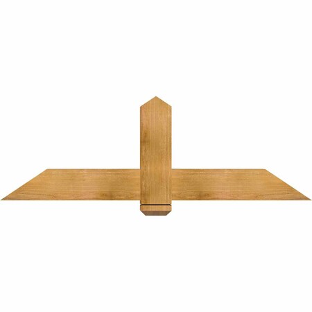 Ekena Millwork Eugene Rough Sawn Timber Gable Bracket, Western Red Cedar, 60"W x 20"H x 4"D x 6"F, 8/12 Pitch GBW060X20X0406EUG00RWR